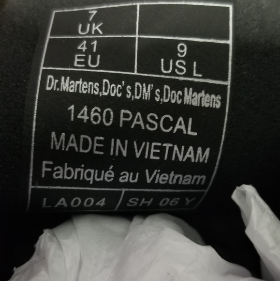 New Dr Martens 1460 Pascal Floral Print Lace Up Boots AirWair Flowers Black - Picture 9 of 12